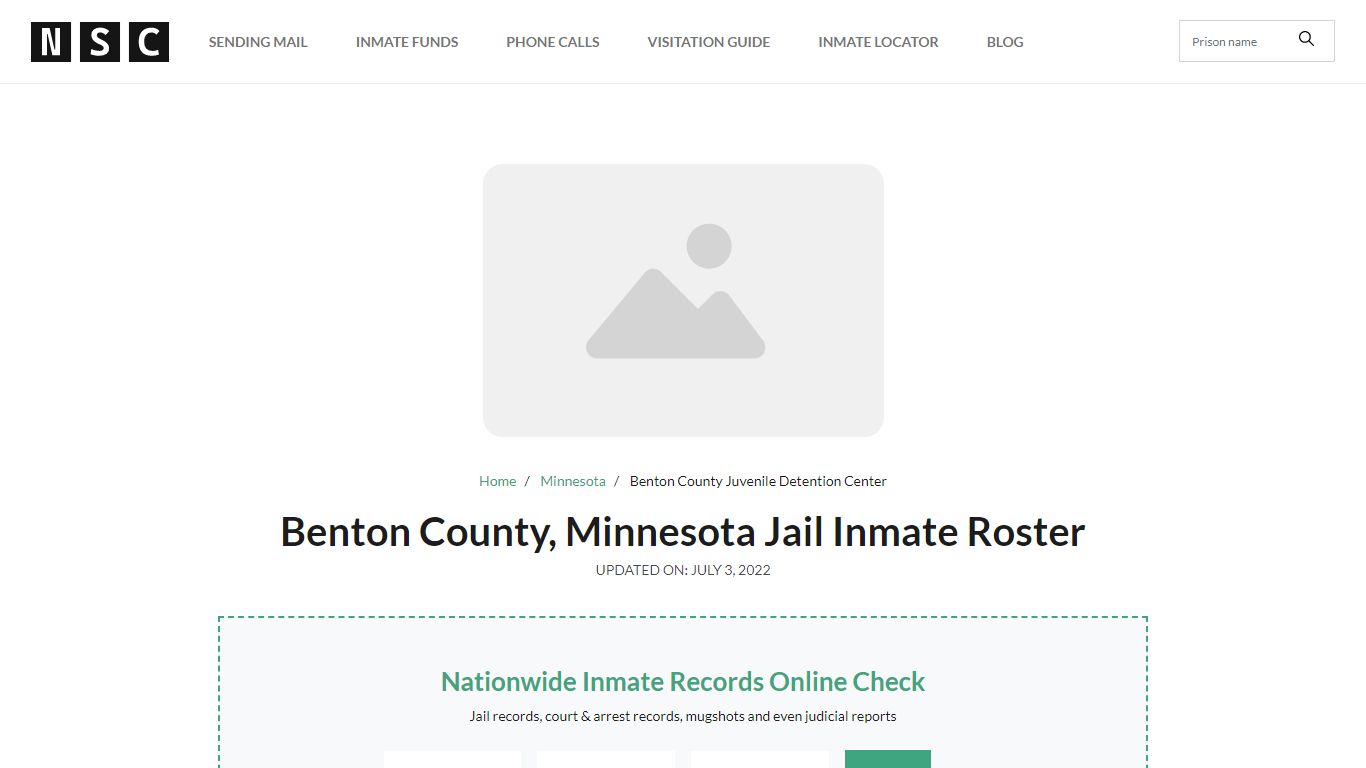 Benton County, Minnesota Jail Inmate List